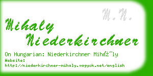 mihaly niederkirchner business card